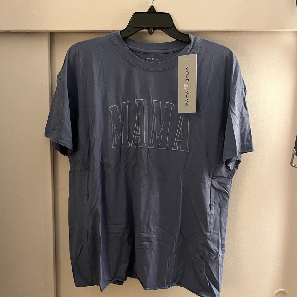 NWT MOVEMAMA Side Zip Nursing Tee - Picture 3 of 5